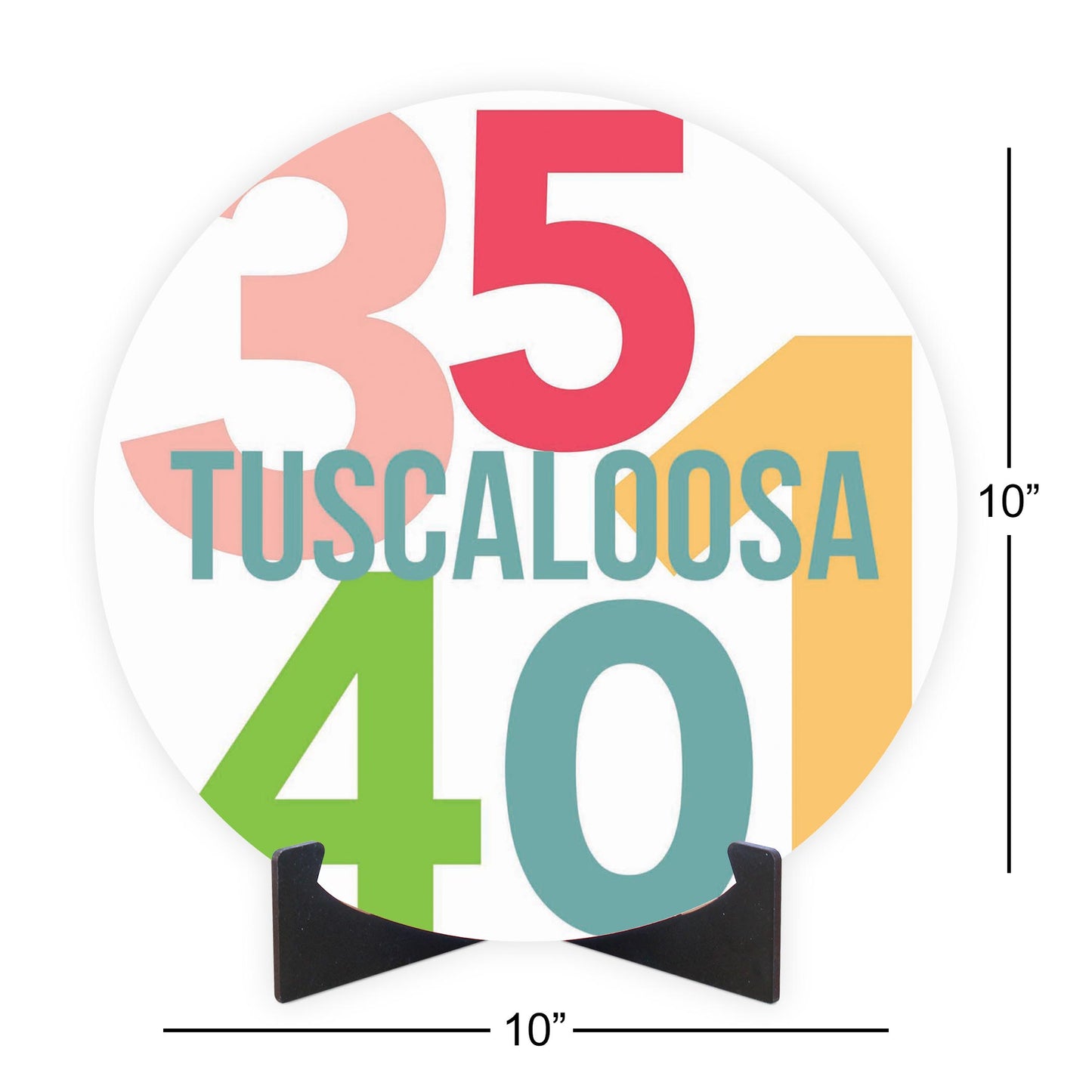 Boho Color Color Block City Zip Alabama Tuscaloosa | Wood Sign | Eaches | Min 1