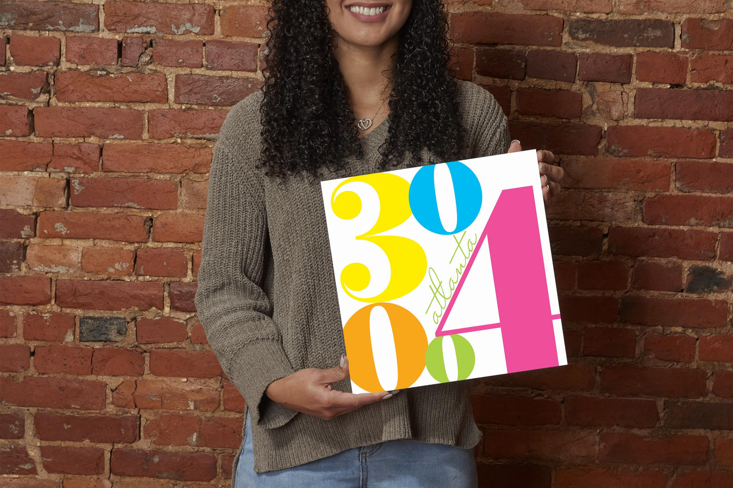 Bright Modern Color Block City Zip Georgia Atlanta | Wood Sign | Eaches | Min 2
