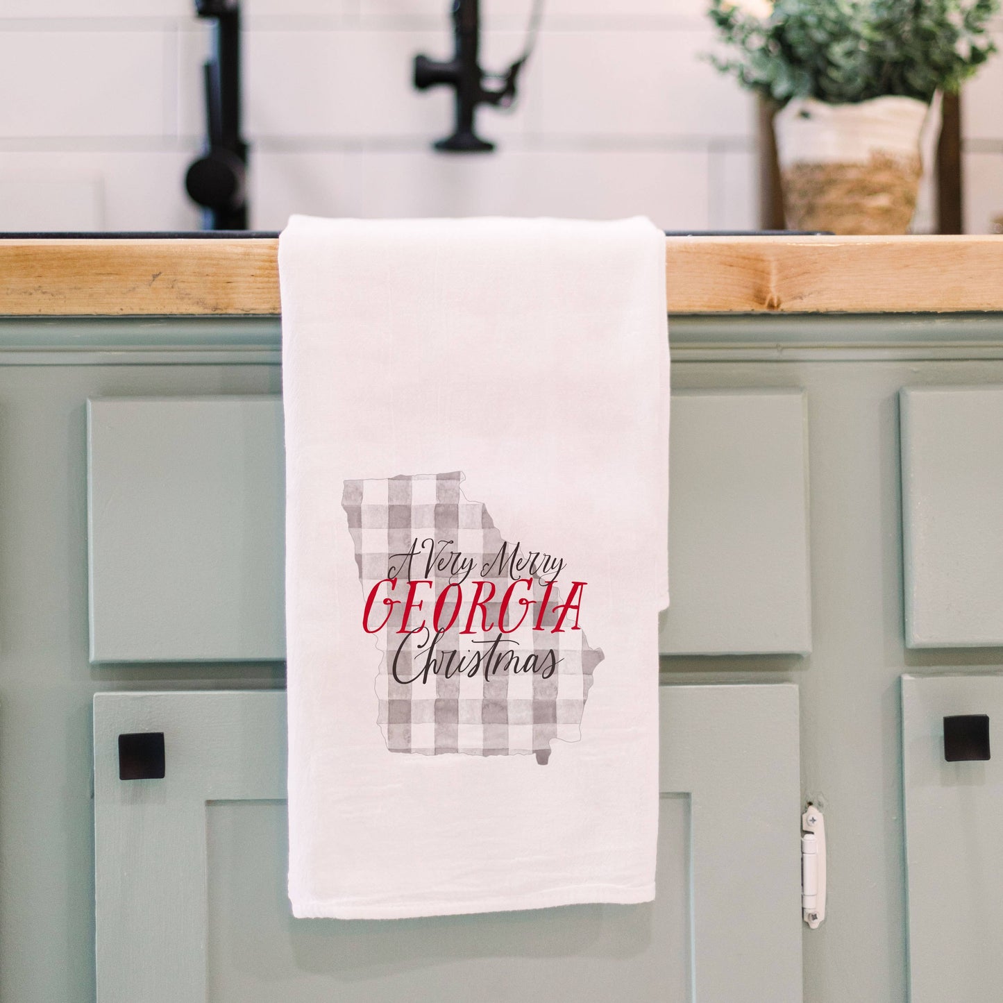 Custom State Christmas Decor, Office Gift, Tea Towel