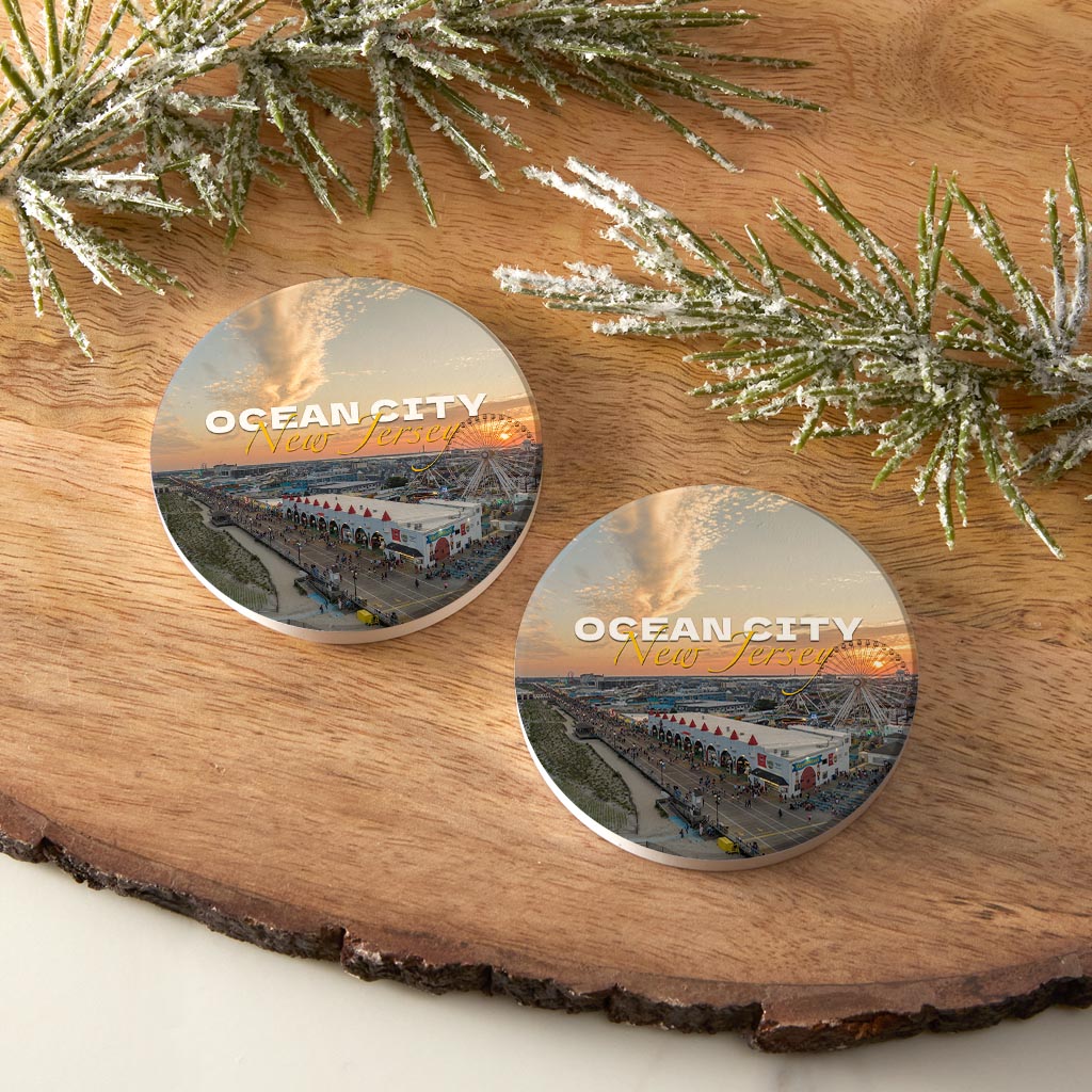 Wonderland Sunset Car Coaster| Absorbent Car Coasters | Set of 2 | Min 4