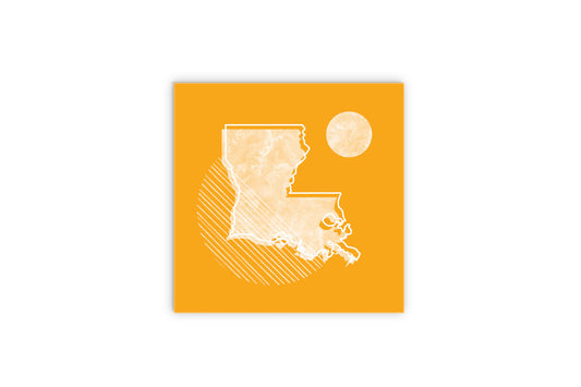 Bright Modern Geometric On Orange Louisiana | Wood Sign | Eaches | Min 2