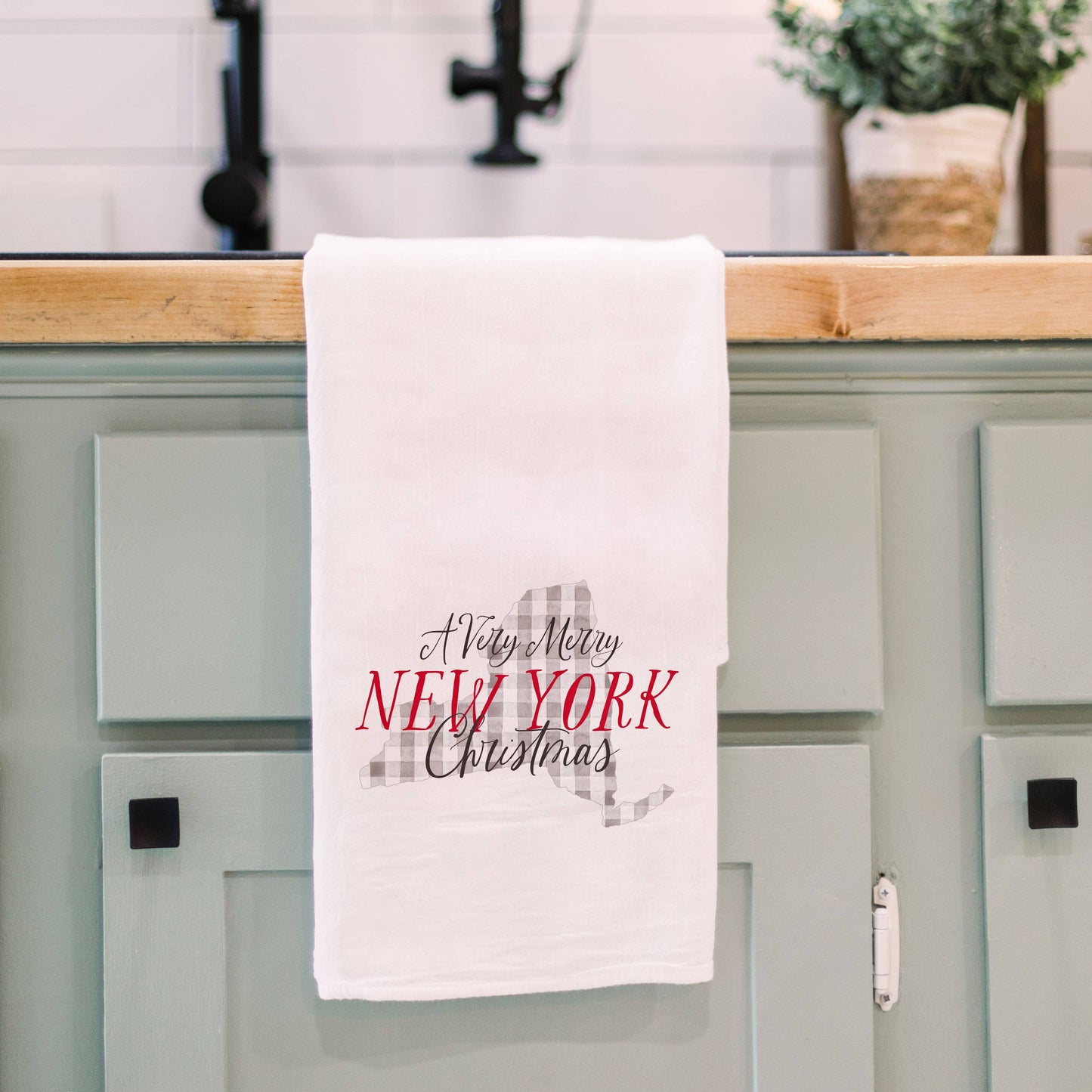 Custom State Christmas Decor, Office Gift, Tea Towel