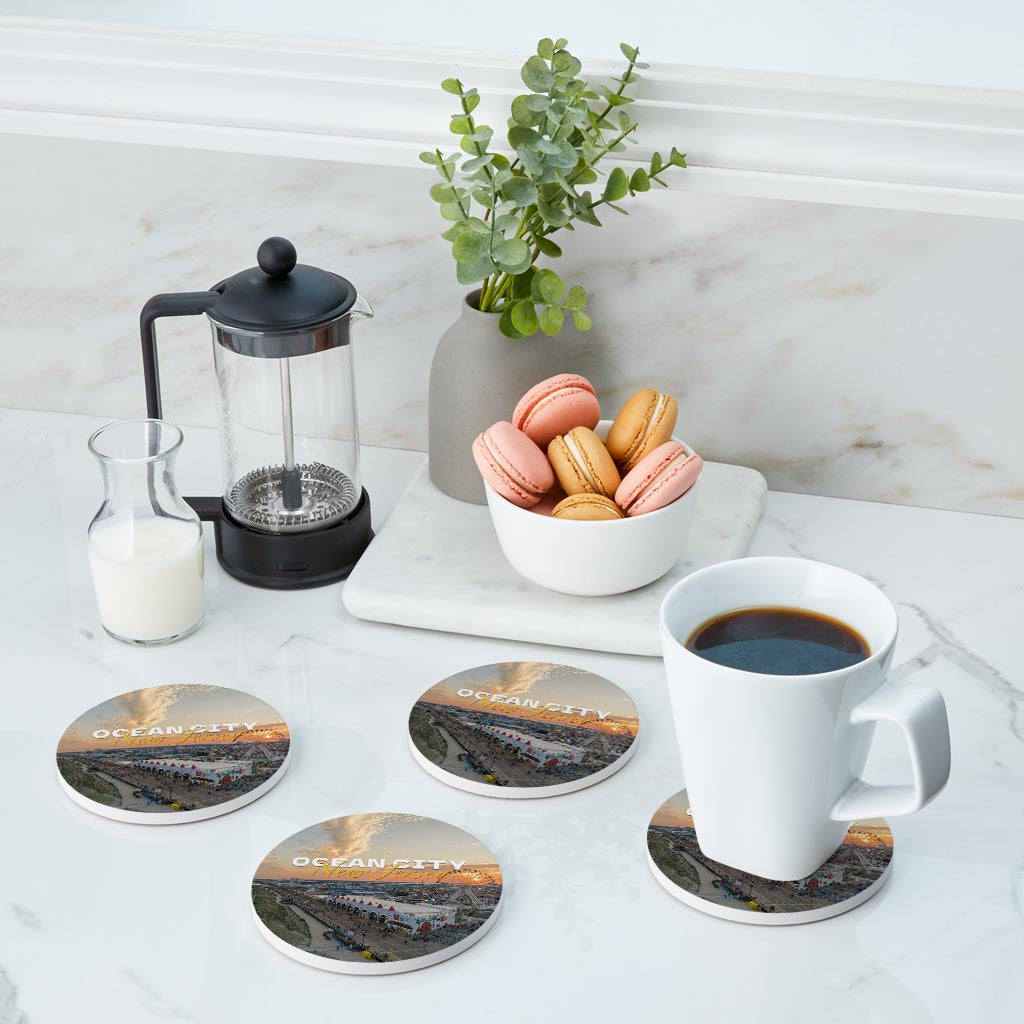 Wonderland Sunset Round Coaster| Absorbent Coasters | Set of 4 | Min 2