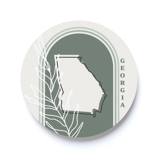 Vintage Groove State with Leaf Georgia | 2.65x2.65