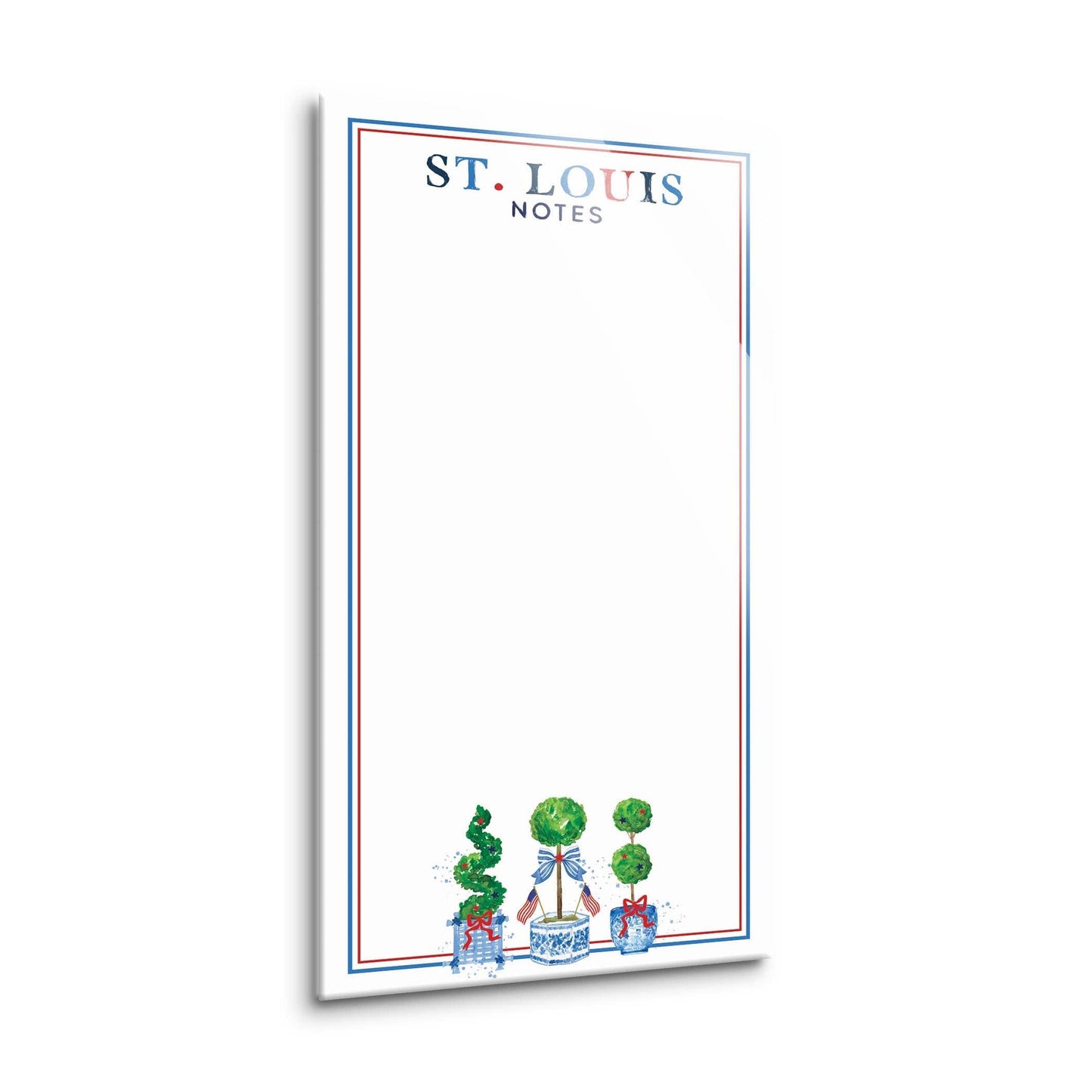 Patriotic Decor Dry Erase Glass Sign, Custom City/State - St. Louis, Missouri
