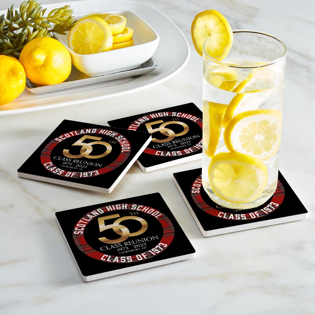 Scotland High School| Absorbent Coasters | Set of 4 | Min 2