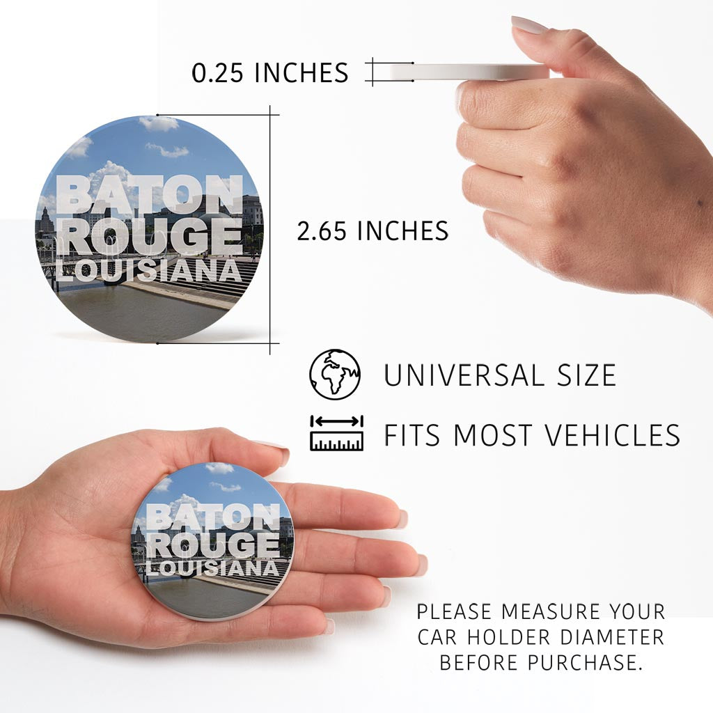 Baton Rouge Louisiana Photo | Absorbent Car Coasters | Set of 2 | Min 4