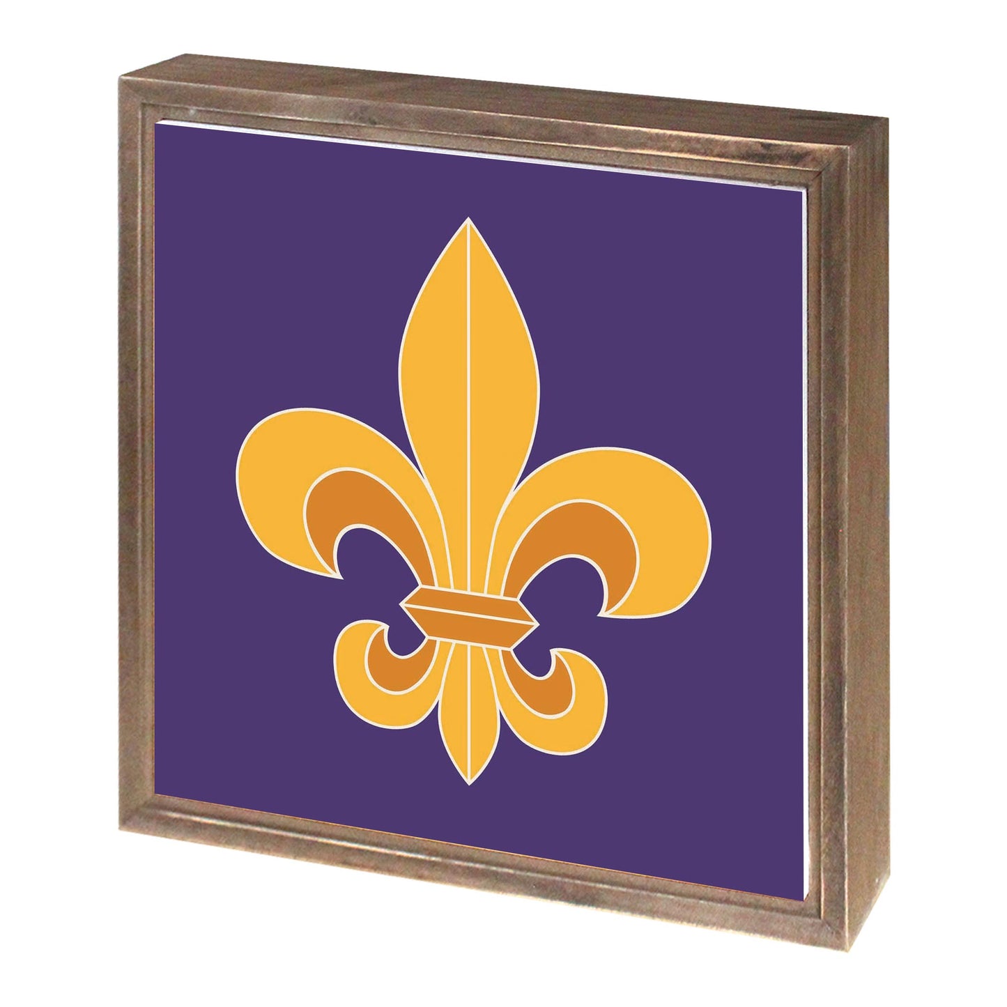 Purple Gold Louisiana Fleur De Lis | Wood Sign | Eaches | Min 1