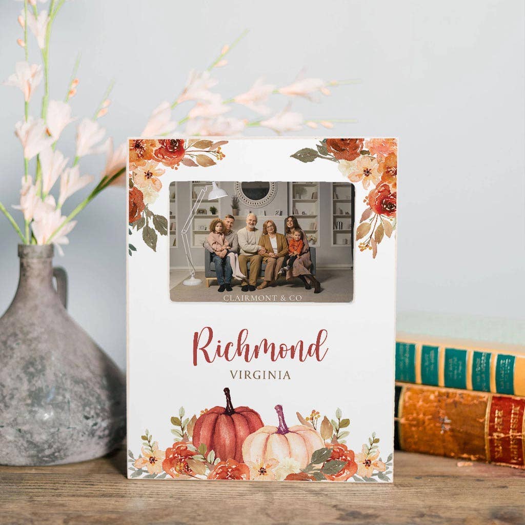 Picture Frame, Fall & Harvest, Pumpkins, Decor, Name Drop