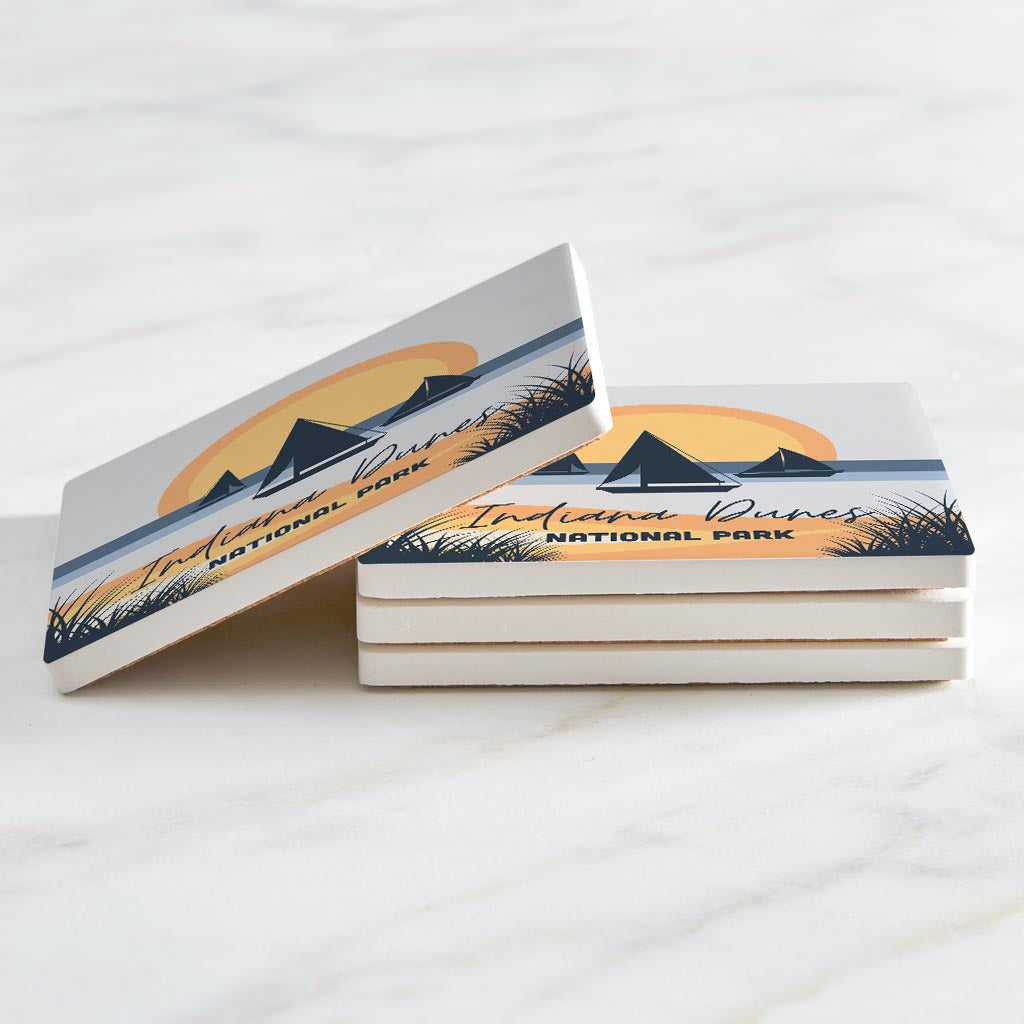 Indiana Dunes Sailboat Silhouettes | Absorbent Coasters | Set of 4 | Min 2