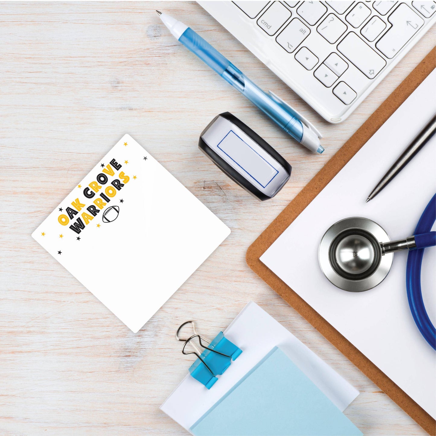 Custom Game Day Dry Erase Glass Desktop Tile