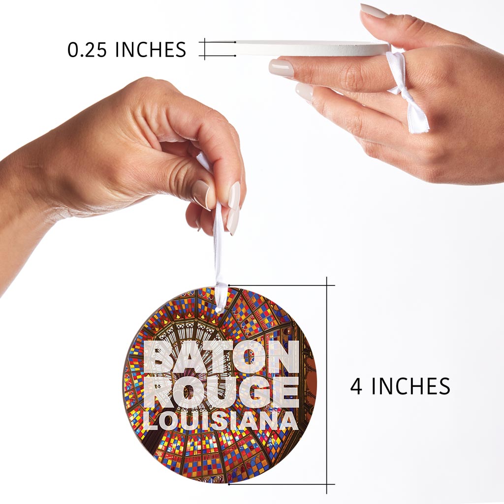 Baton Rouge Louisiana Photo | Wood Ornament | Eaches | Min 6
