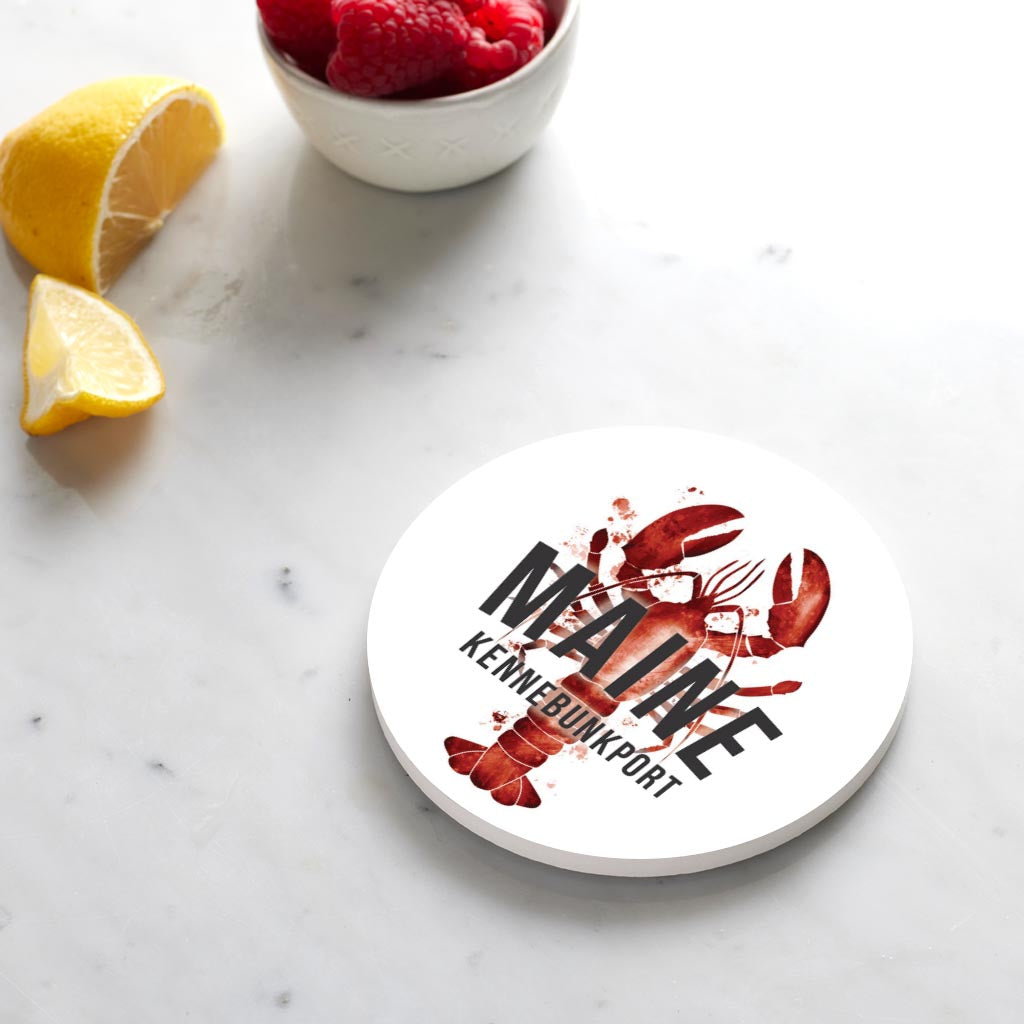 Kennebunkport Maine Lobster Red | Absorbent Coasters | Eaches | Min 6