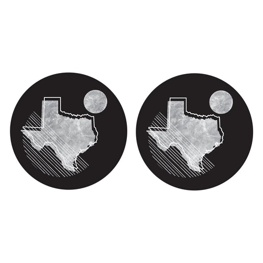 Black and White Geometric on Black Texas