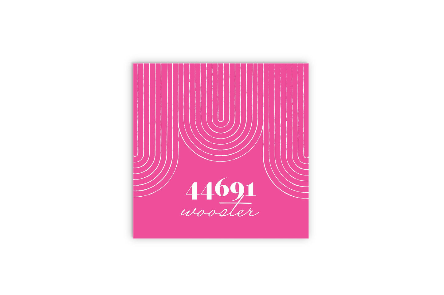 Bright Modern City Zip On Pink Ohio Wooster | Wood Sign | Eaches | Min 2