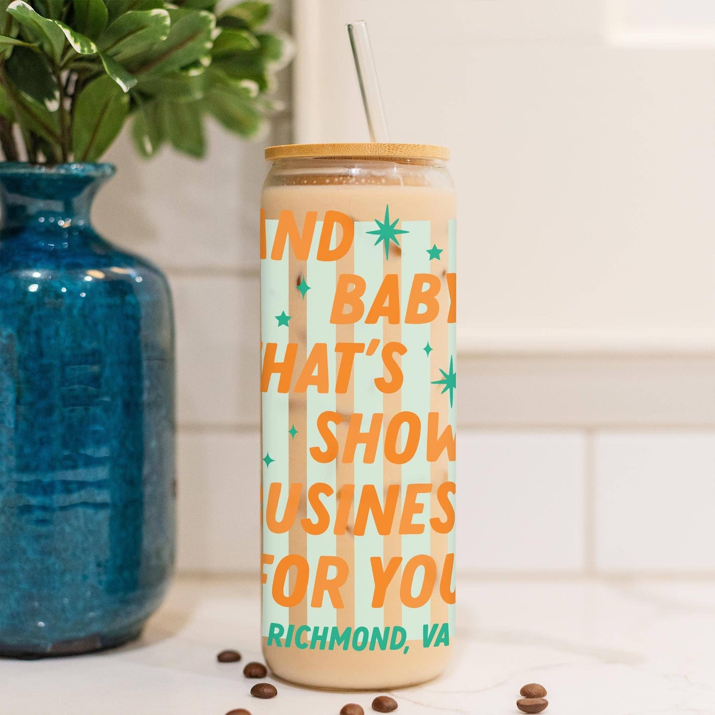 24oz Cold Brew Glass-Love+Local Showgirl