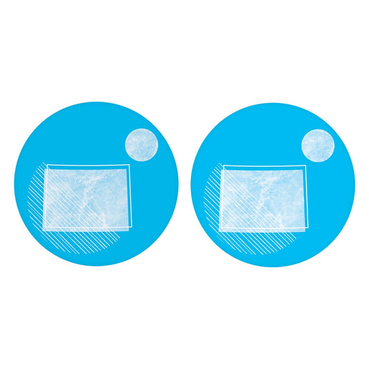 Bright Modern Geometric On Blue Colorado| Absorbent Car Coasters | Set of 2 | Min 4