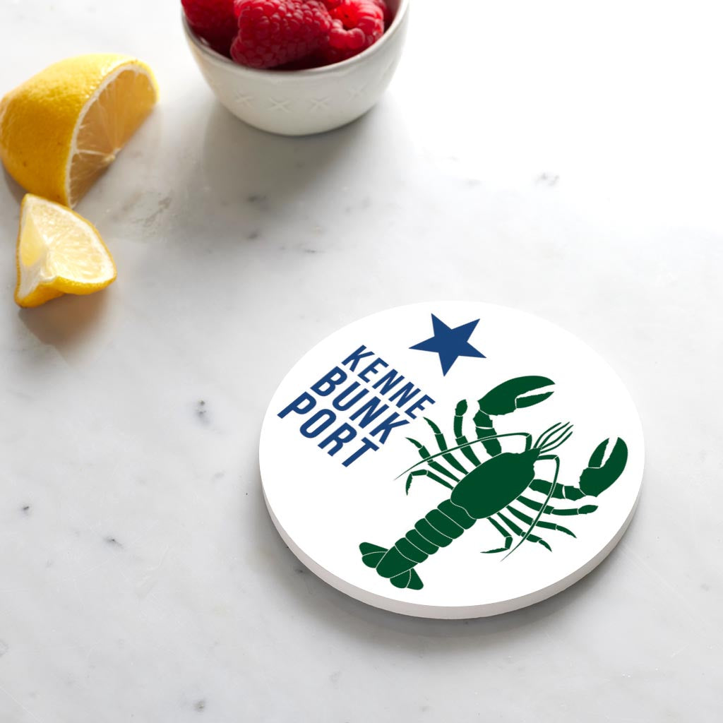 Kennebunkport Maine Lobster Green | Absorbent Coasters | Eaches | Min 6