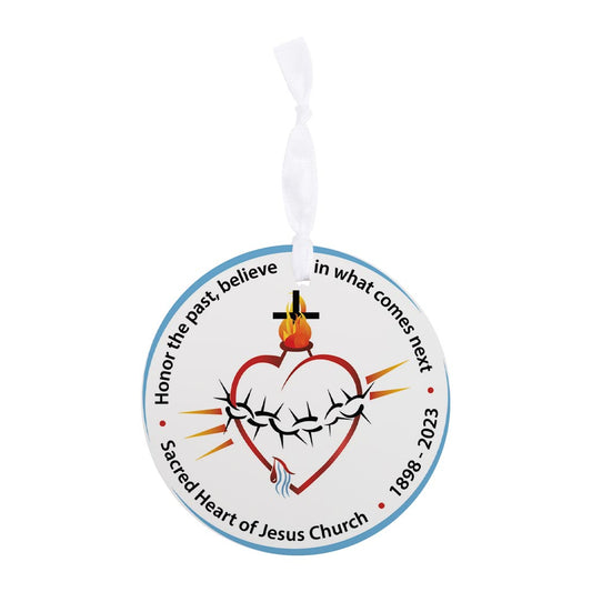 Sacred Heart Of Jesus Church| Wood Ornament | Eaches | Min 6