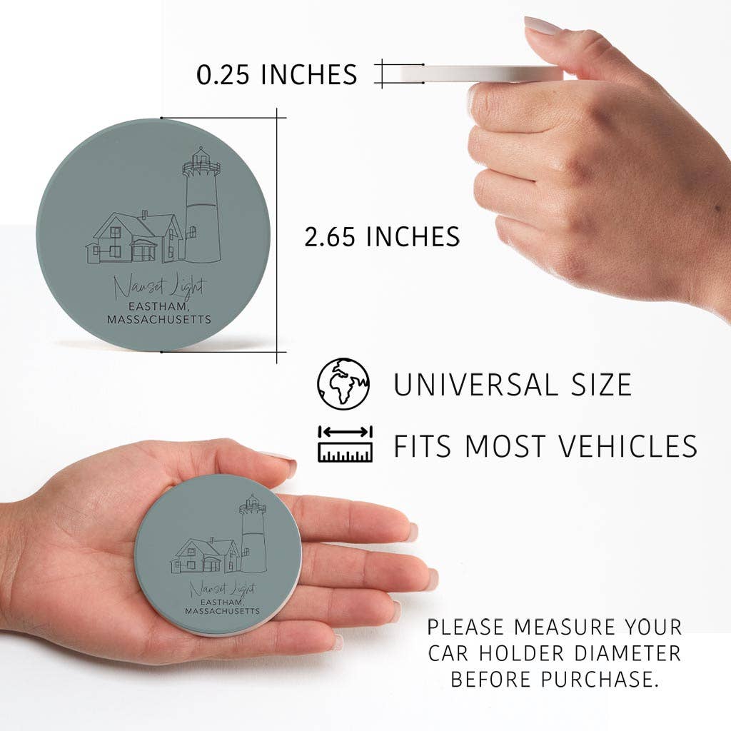 Nauset Light Muted Coastal, Joyride Home Decor, 2 Ceramic Ca