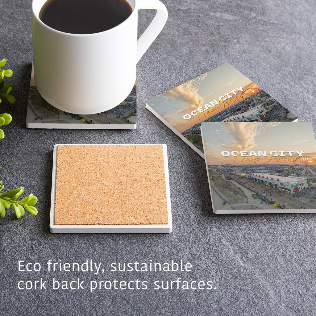 Wonderland Sunset Square Coaster| Absorbent Coasters | Set of 4 | Min 2