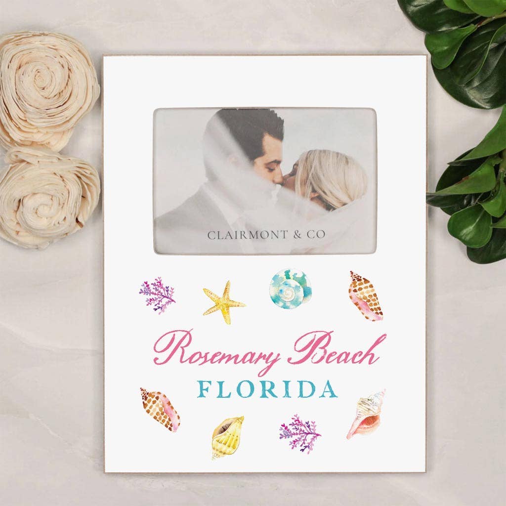 4x6 Picture Frame, Beach, Custom City/State, Resort Gift
