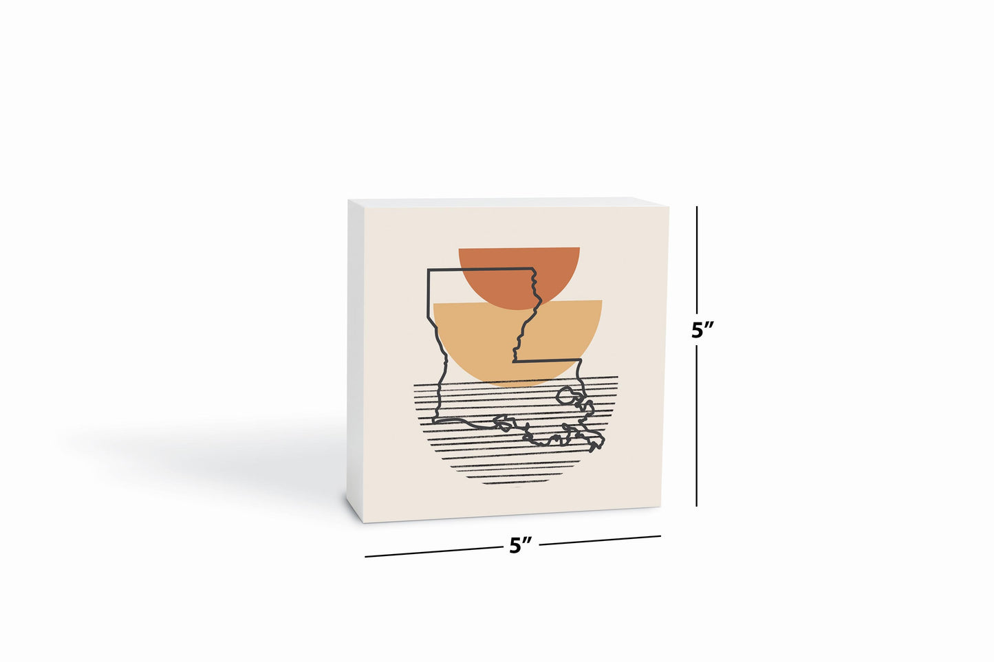 Vintage Groove Shape Stack Louisiana | Wood Block | Eaches | Min 4