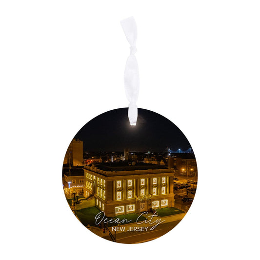 OCNJ City Hall Christmas Ornament| Wood Ornament | Eaches | Min 6
