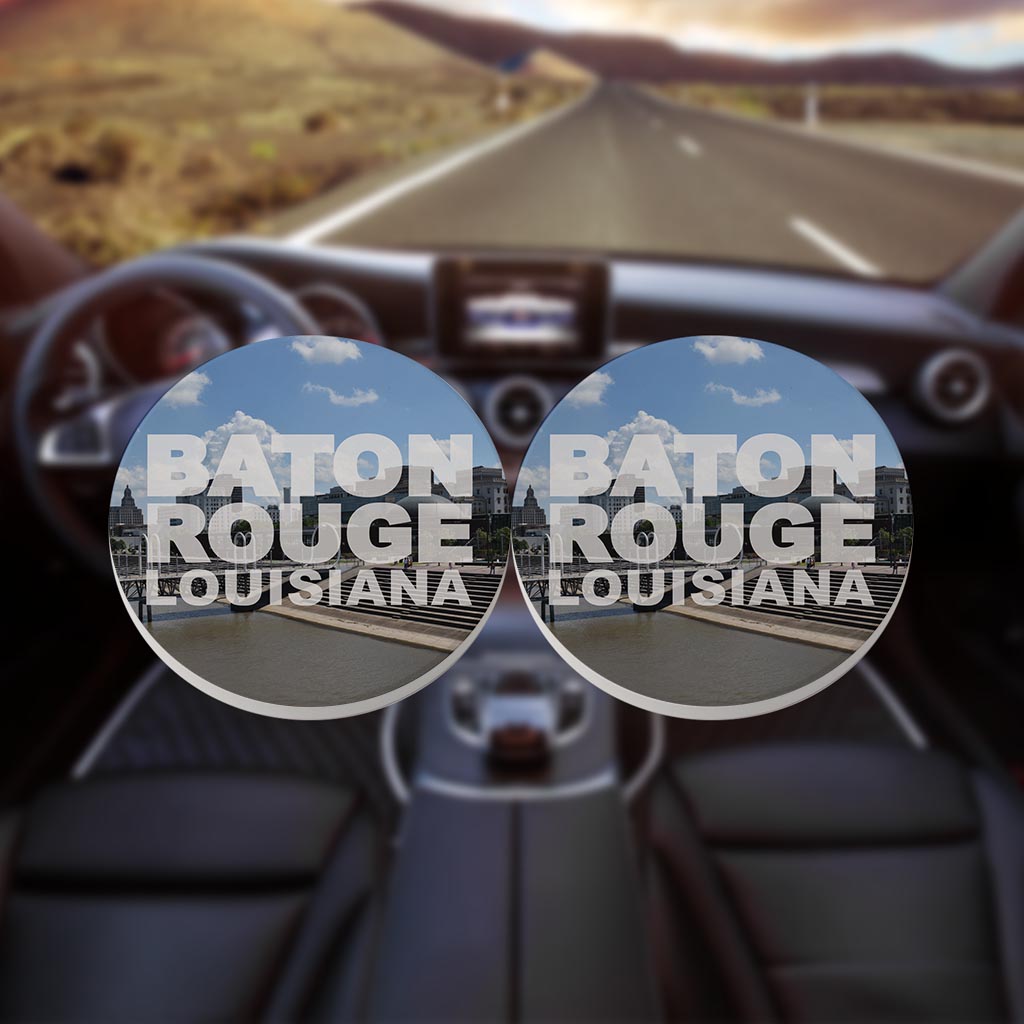 Baton Rouge Louisiana Photo | Absorbent Car Coasters | Set of 2 | Min 4