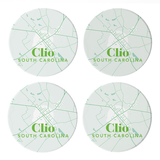 Bright Modern Green Map Clio SC | 4x4