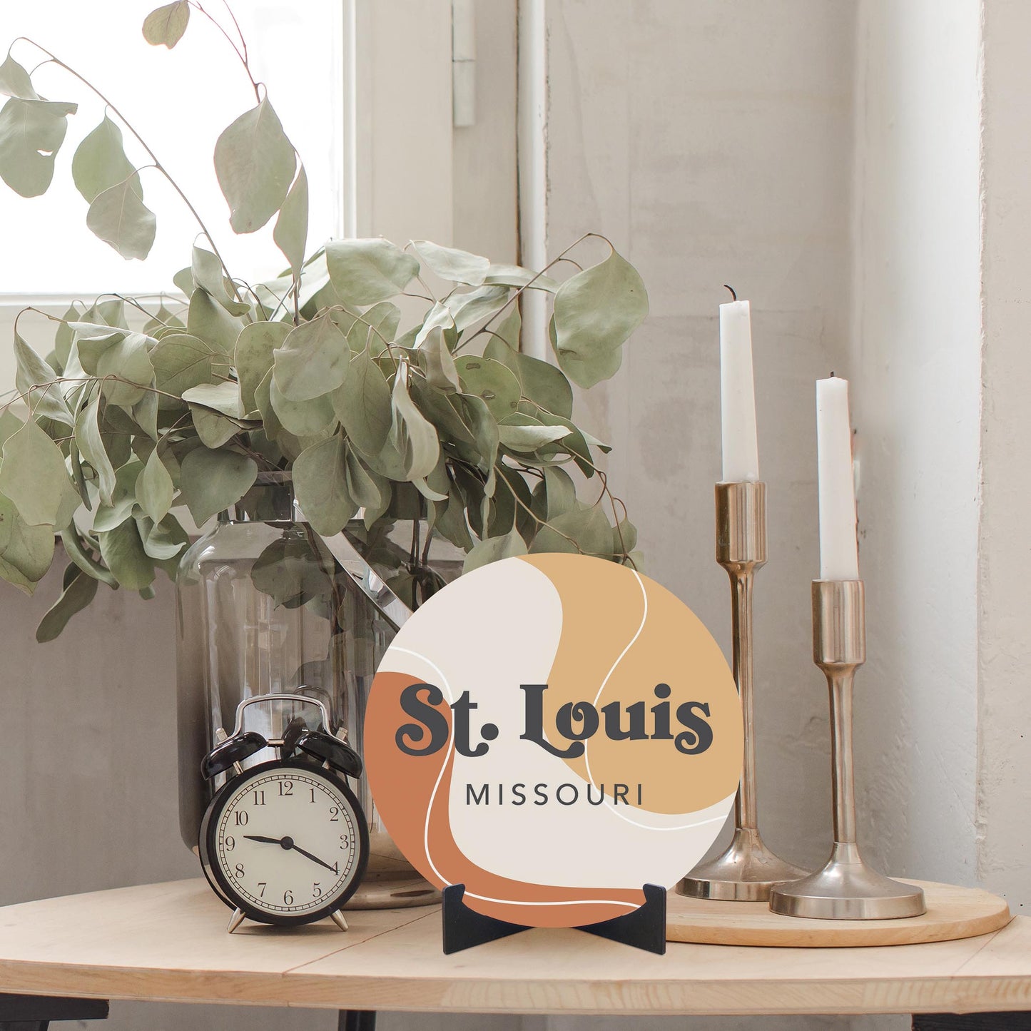Vintage Groove Fluid Orange Missouri St Louis | Wood Sign | Eaches | Min 1