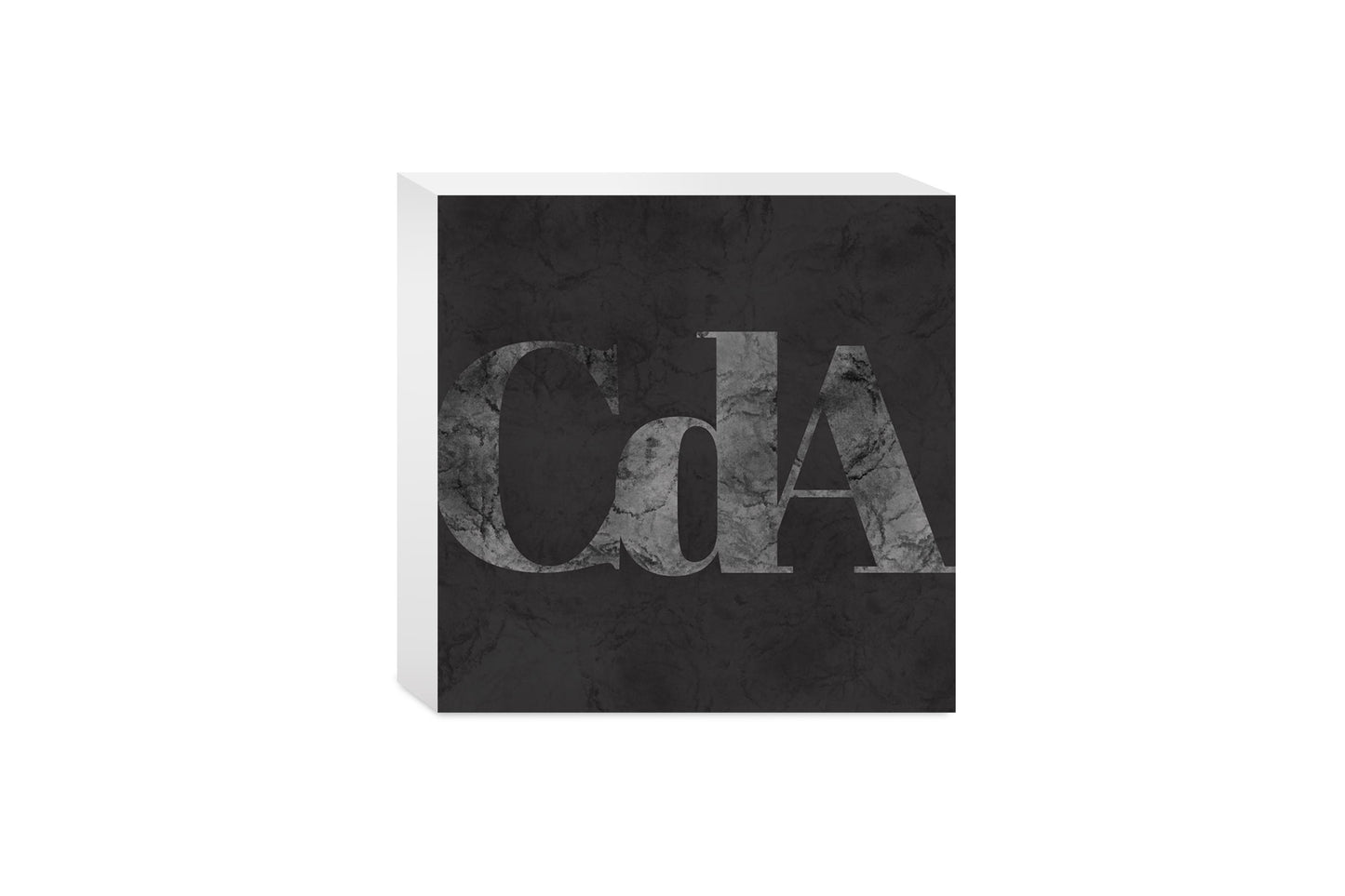 Minimalist B&W Idaho Cda Black Initials | Wood Block | Eaches | Min 4