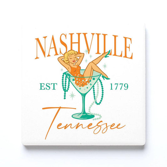 Ceramic Square Coaster-Love+Local Showgirl