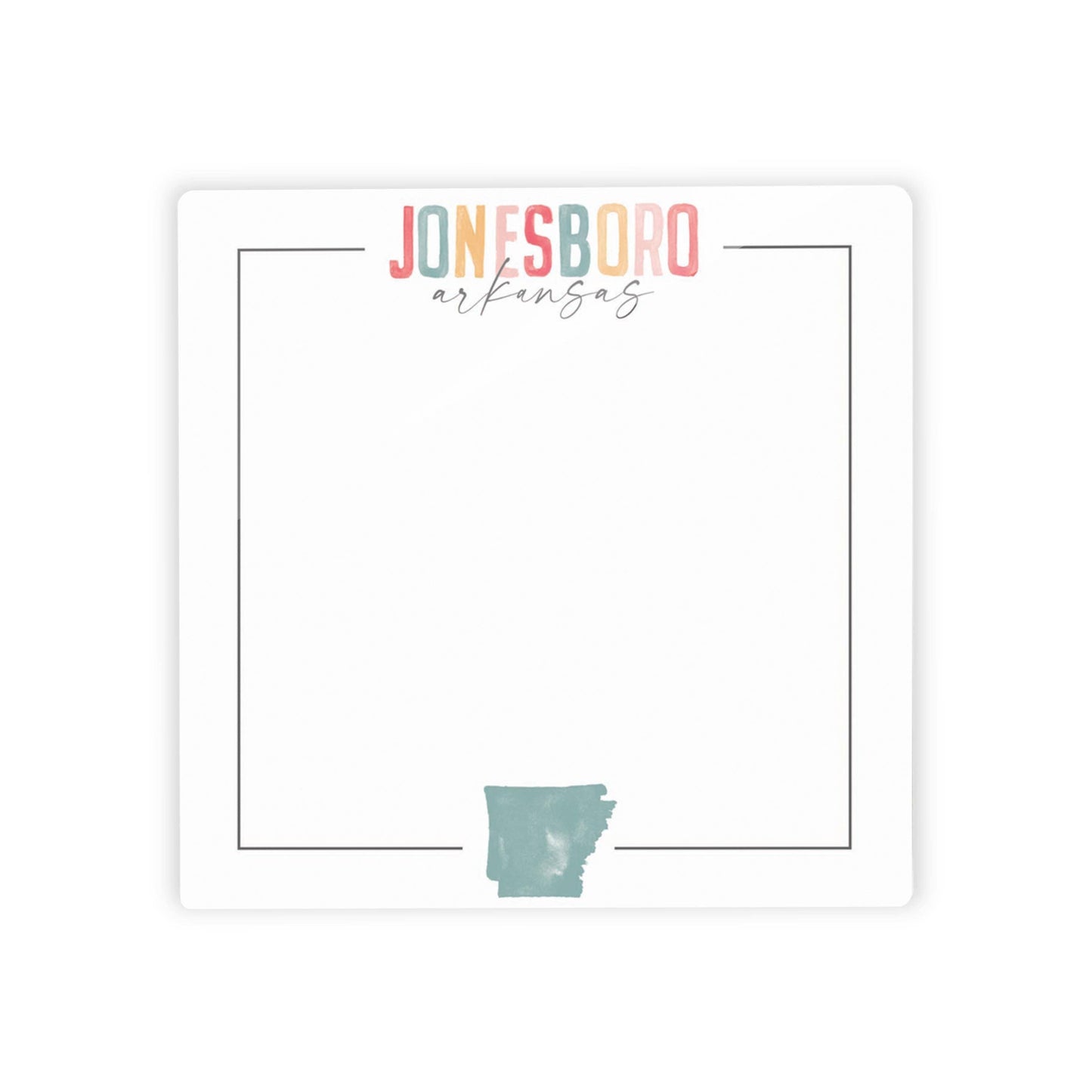 Custom Watercolor City Dry Erase Glass Tile