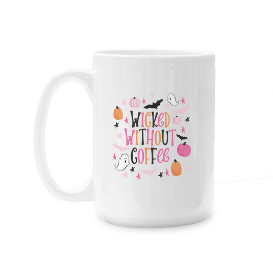 15oz Custom Ceramic Coffee Mug Halloween WIcked Coffee