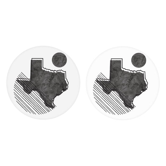 Black and White Geometric on White Texas