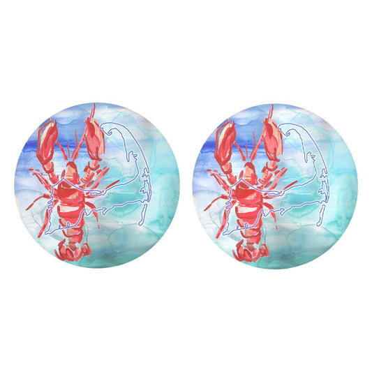 Watercolor Lobster | Absorbent Car Coasters | Set of 2 | Min 4