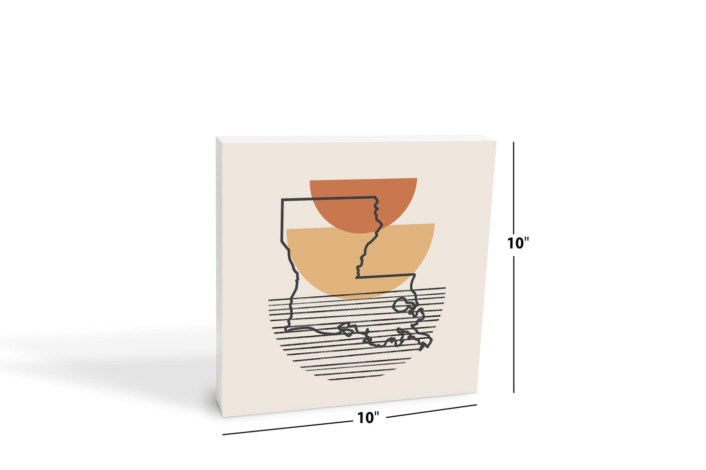 Vintage Groove Shape Stack Louisiana | Wood Block | Eaches | Min 2