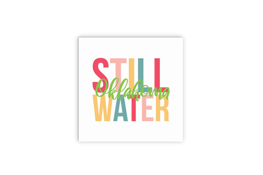 Boho Color City And State Oklahoma Stillwater | Wood Sign | Eaches | Min 2
