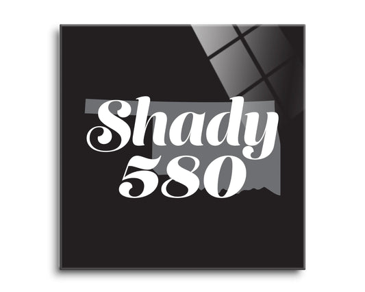 Minimalistic B&W Ardmore Ok Shady 580 Black | Hi-Def Glass Art | Eaches | Min 2