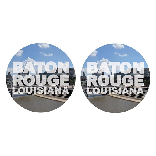 Baton Rouge Louisiana Photo | Absorbent Car Coasters | Set of 2 | Min 4