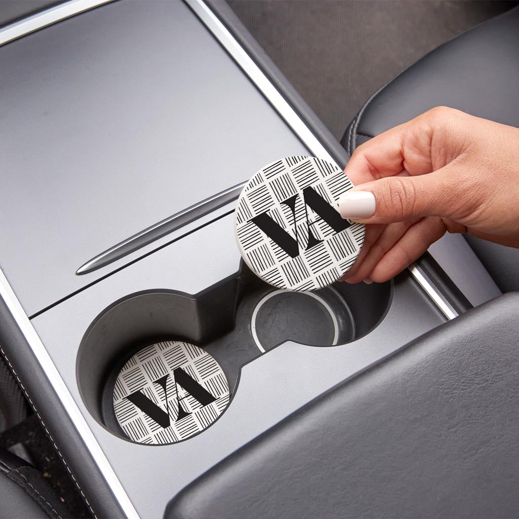 Black and White Abbreviated on White Virginia | 2.65x2.65