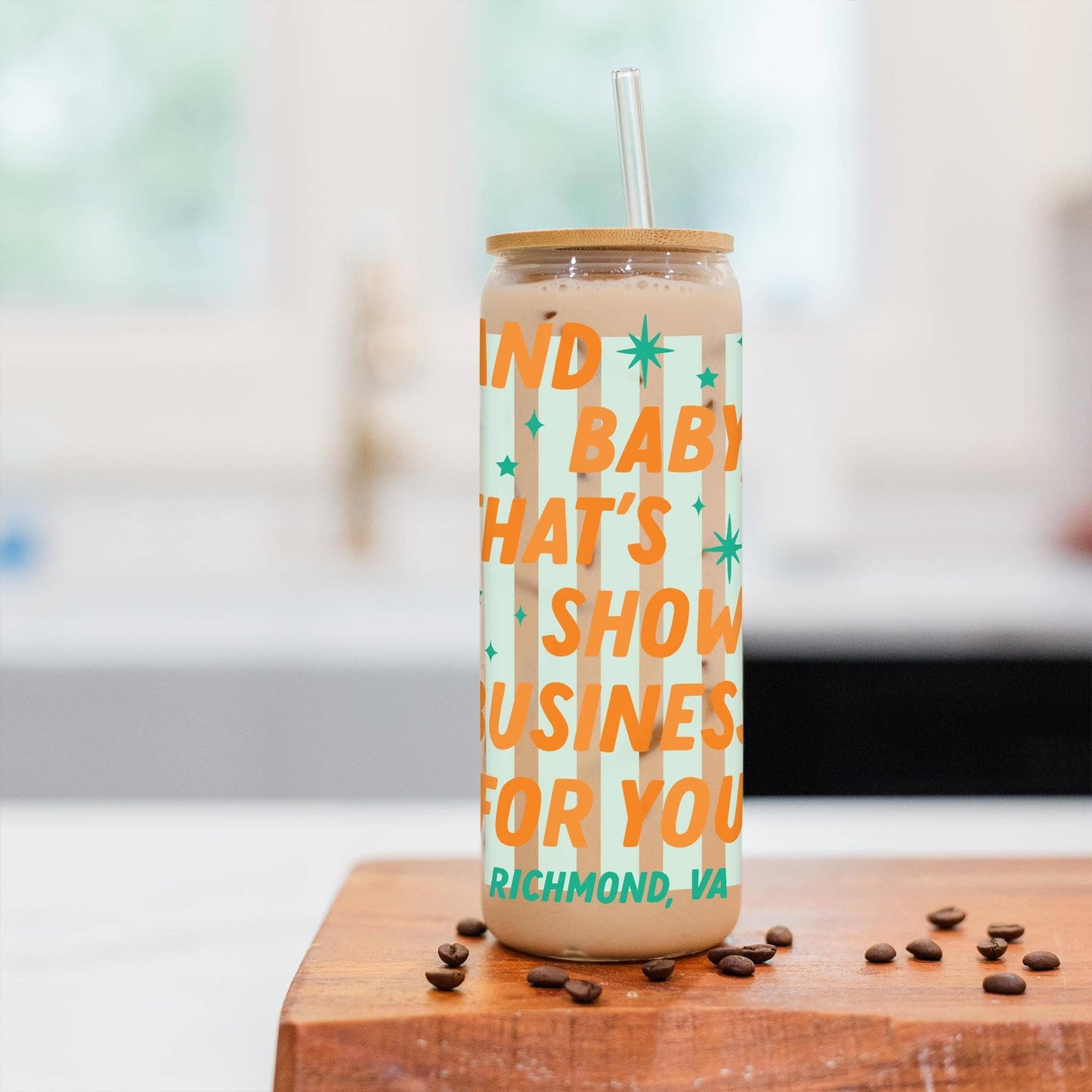 24oz Cold Brew Glass-Love+Local Showgirl