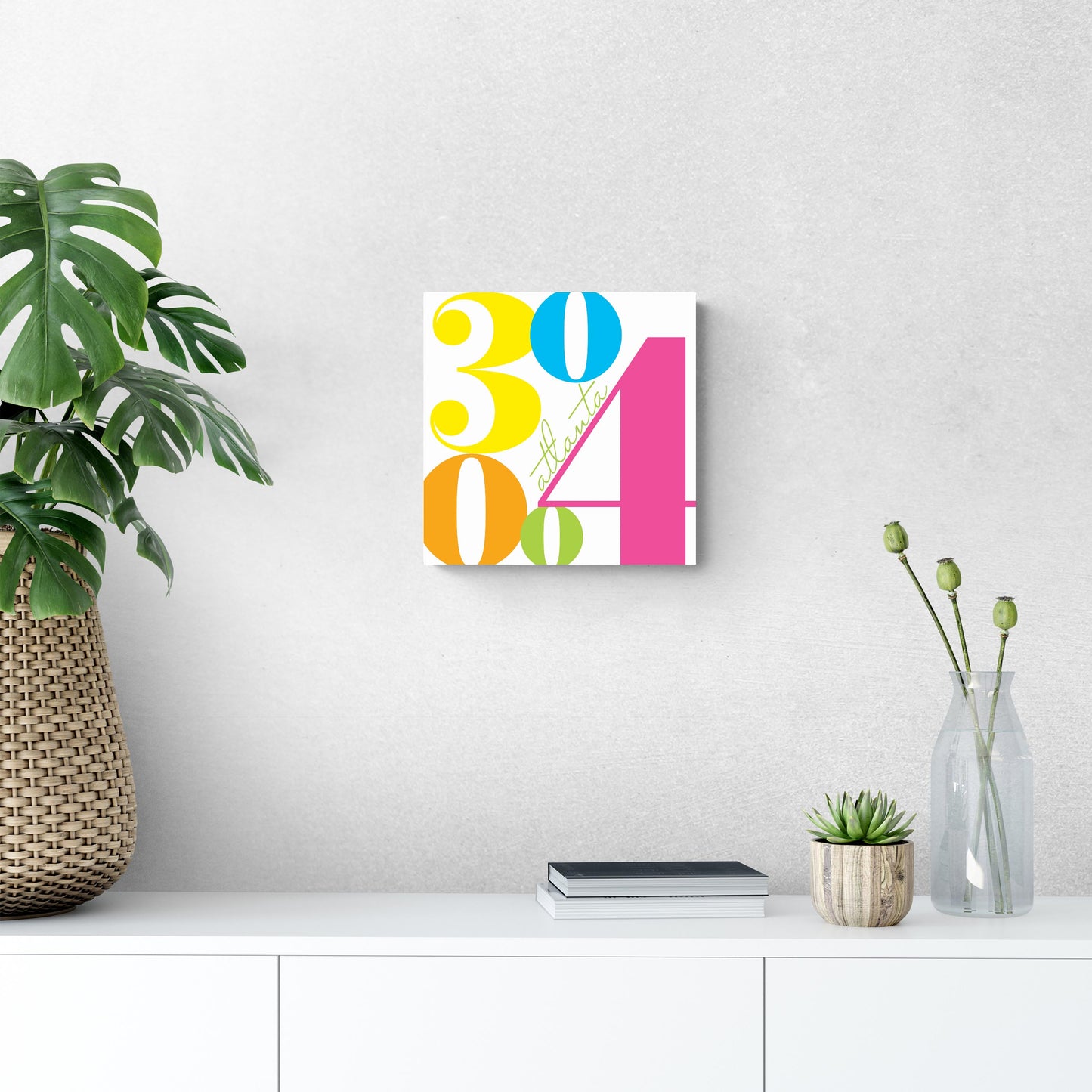 Bright Modern Color Block City Zip Georgia Atlanta | Wood Sign | Eaches | Min 2