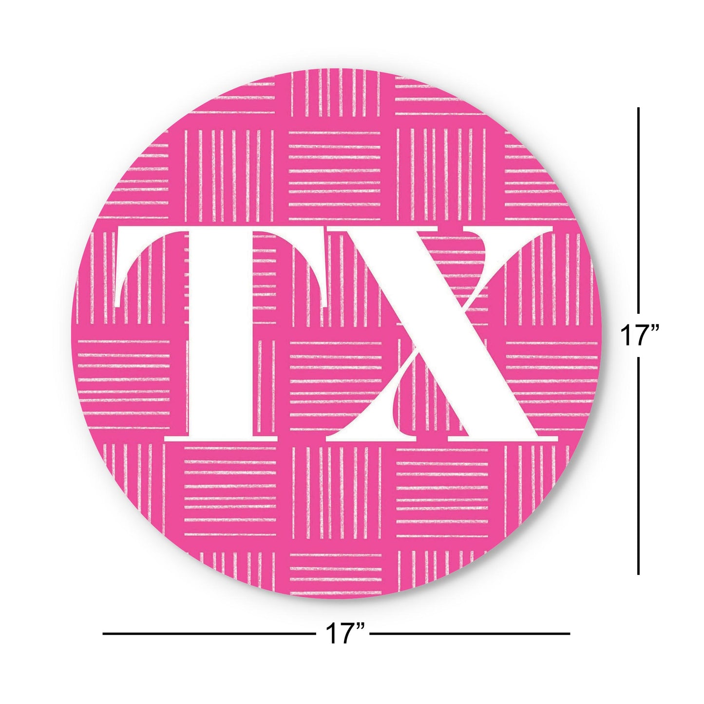 Bright Modern Abbreviated On Pink Texas | Wood Sign | Eaches | Min 1