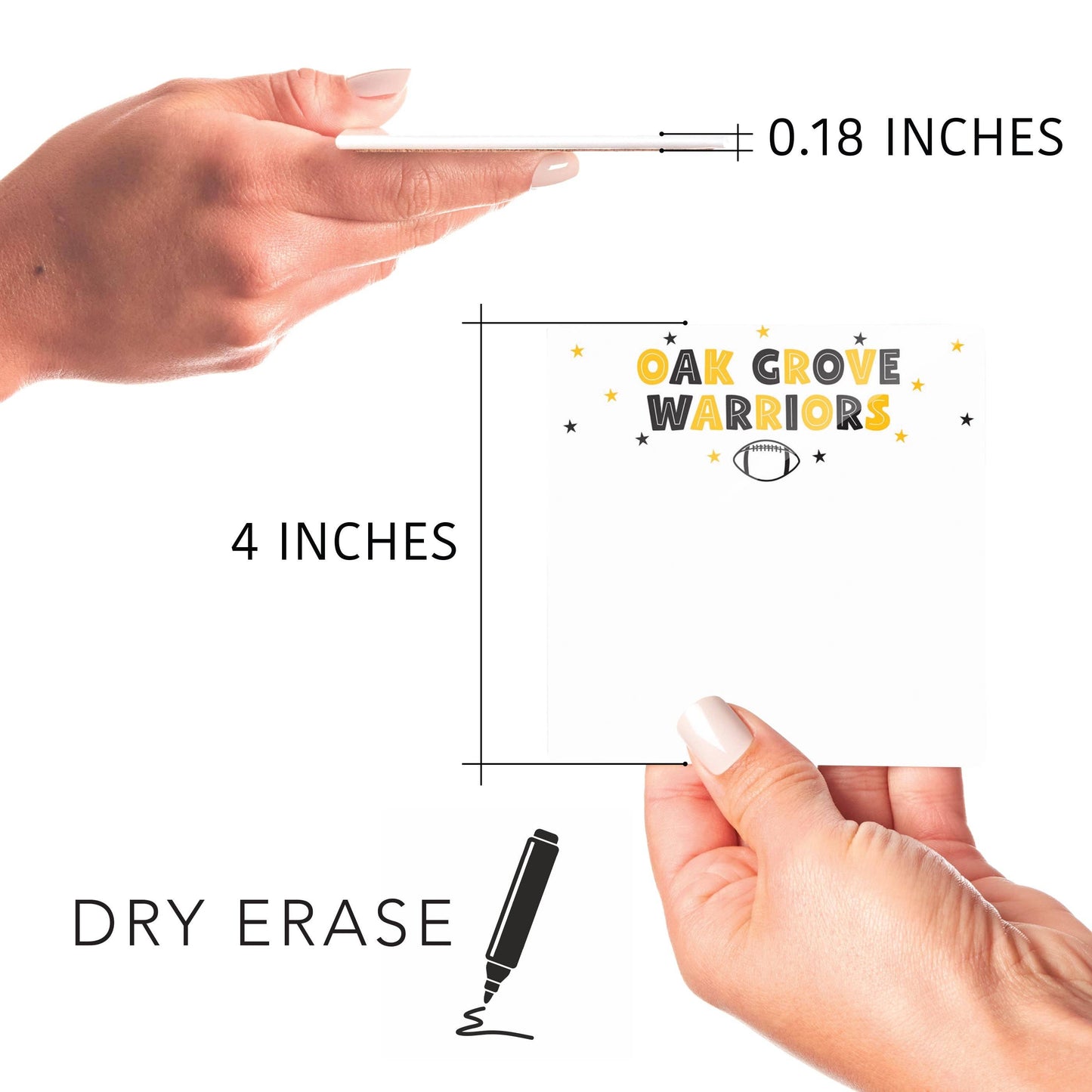 Custom Game Day Dry Erase Glass Desktop Tile