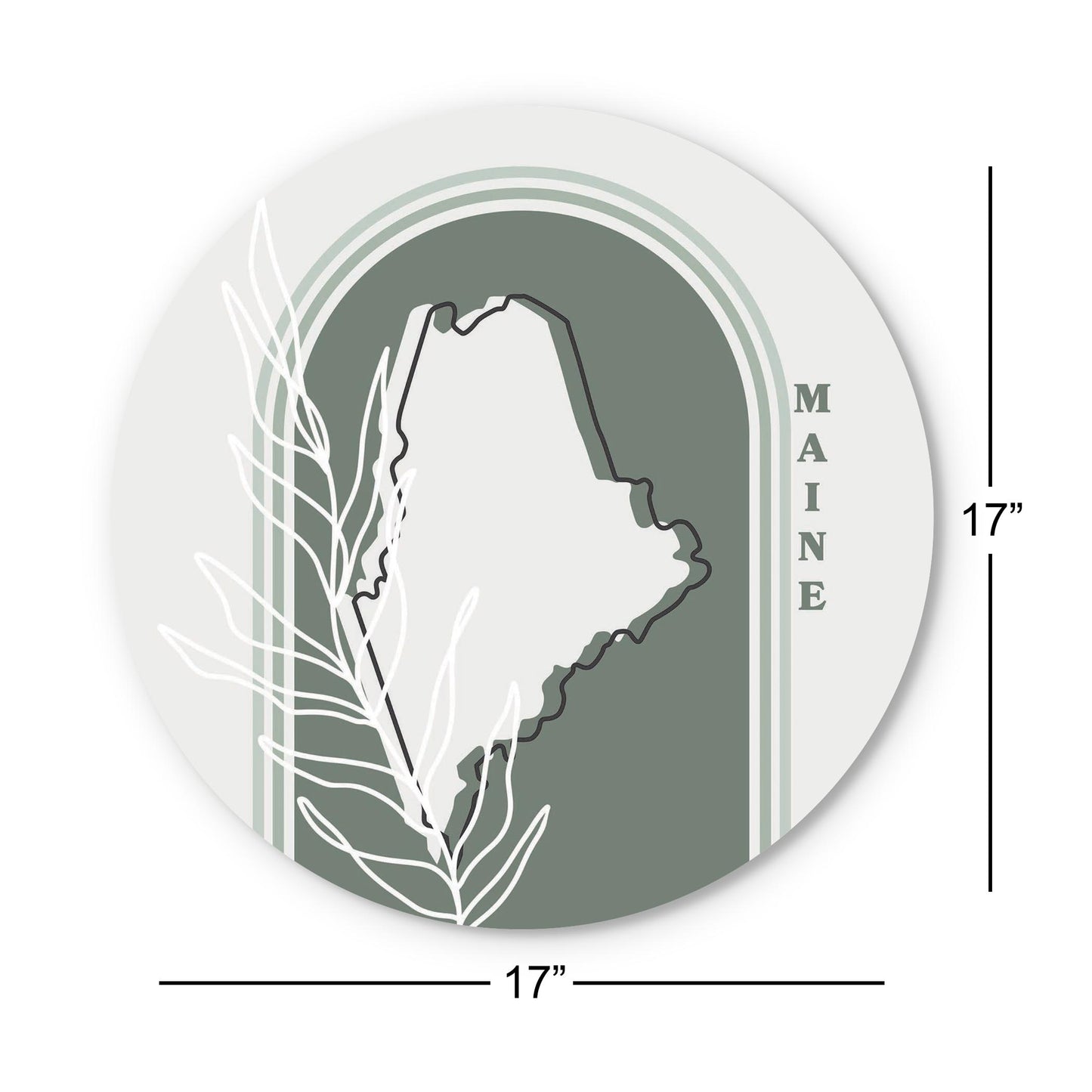 Vintage Groove State With Leaf Maine | Wood Sign | Eaches | Min 1