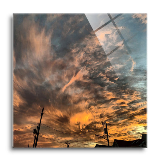 Monokian Ocean City Sky | Hi-Def Glass Art | Eaches | Min 1