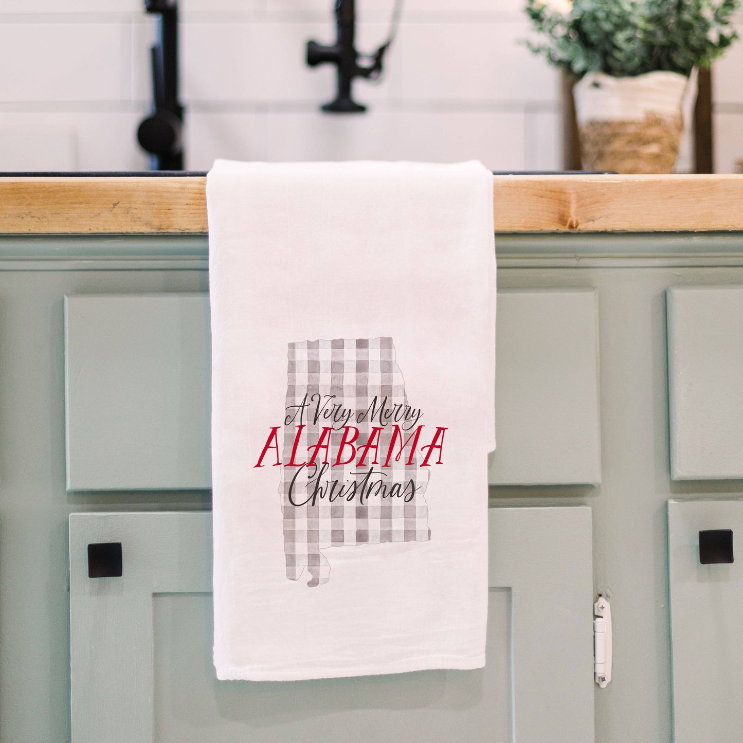Custom State Christmas Decor, Office Gift, Tea Towel