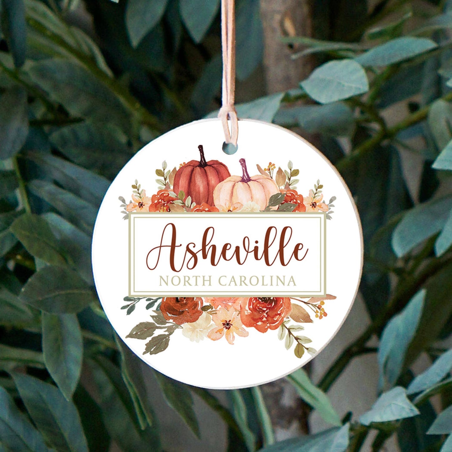 Ornament, Fall, Harvest, Pumpkins, Name Drop, Decor